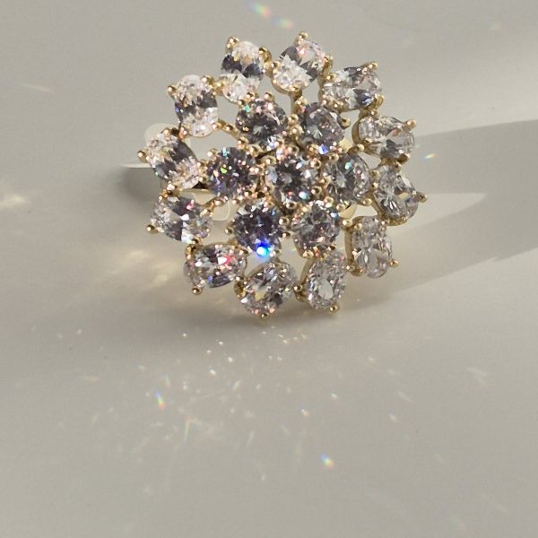 Cubic Zirconia Flower Ring