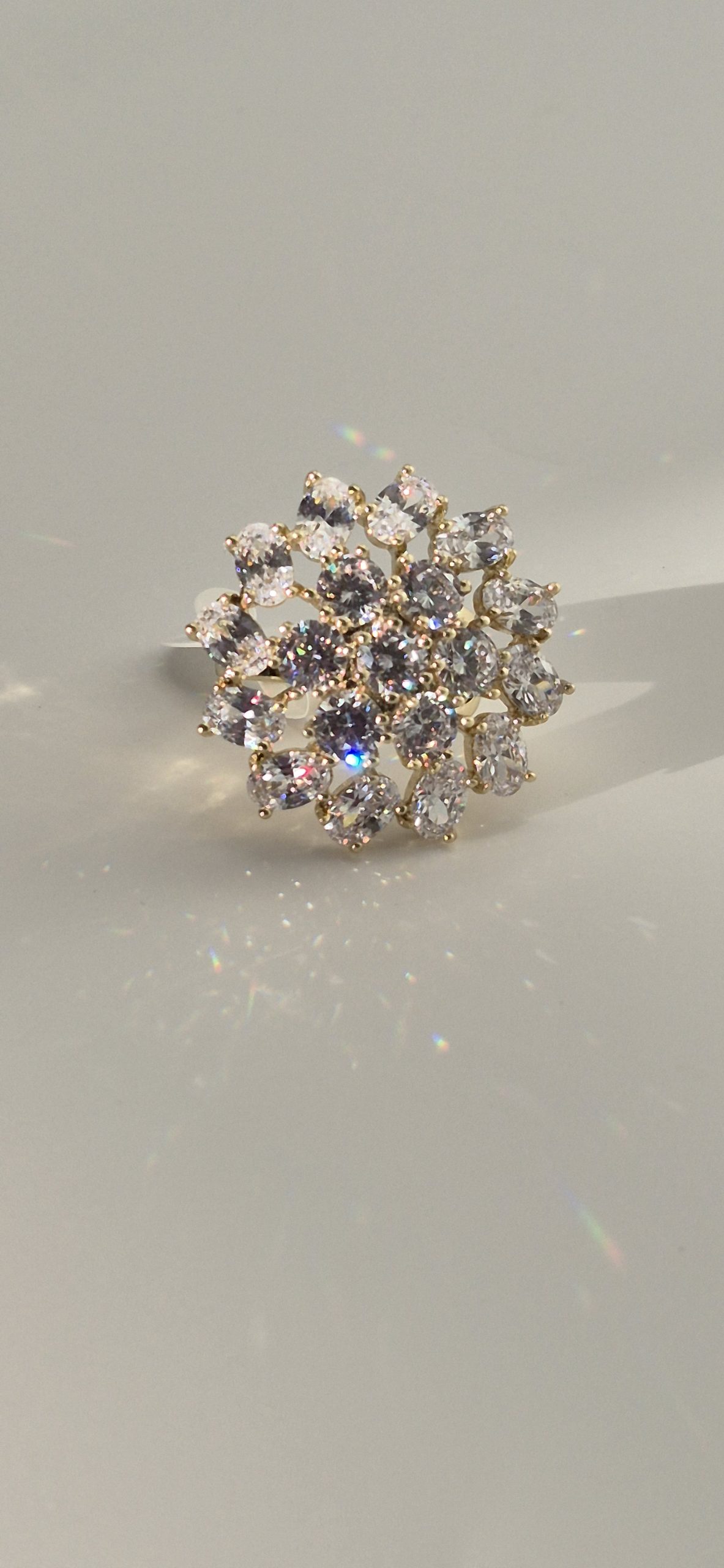 Cubic Zirconia Flower Ring