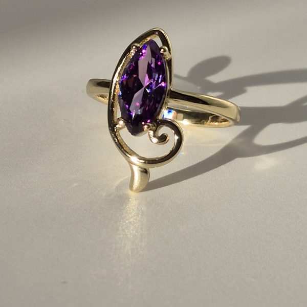 Marquise Cut Lavender Ring
