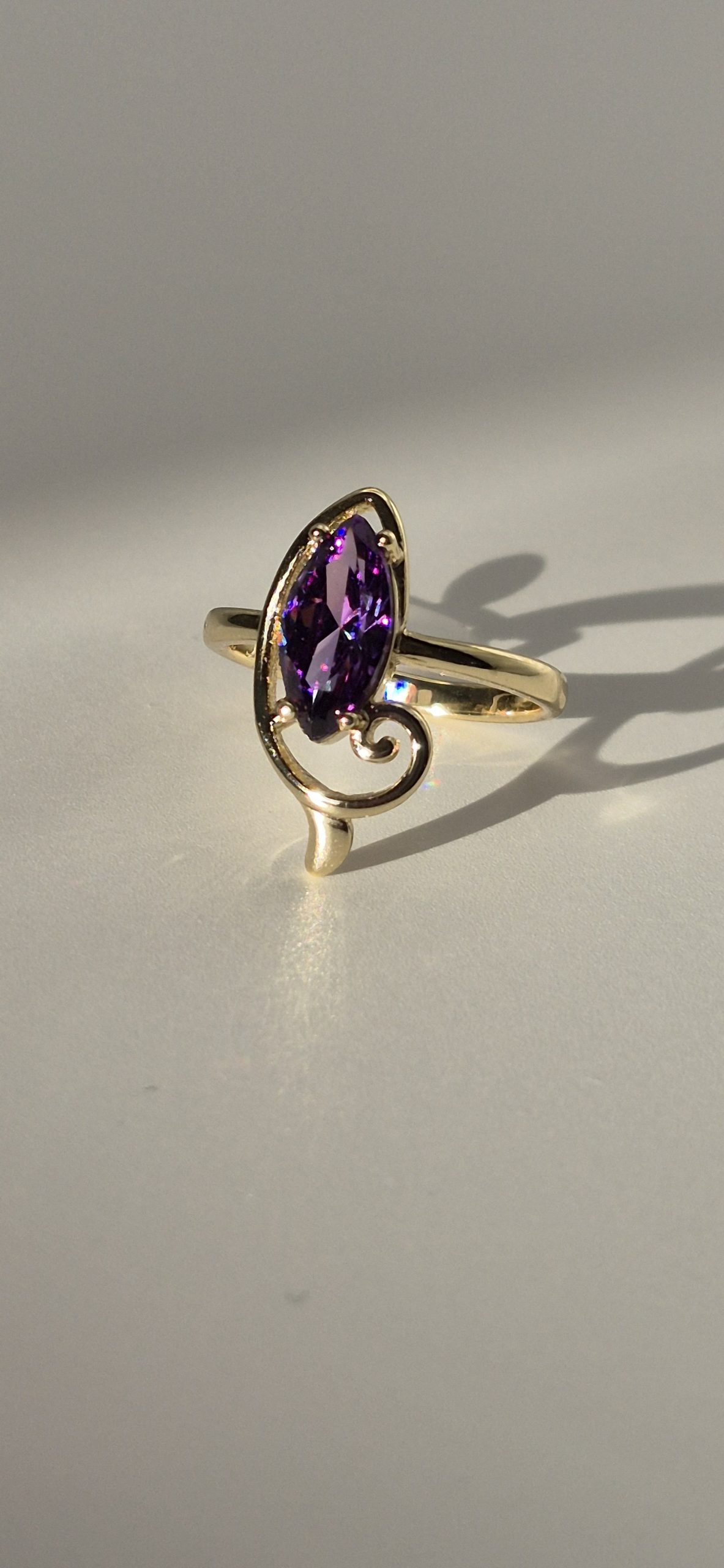 Marquise Cut Lavender Ring