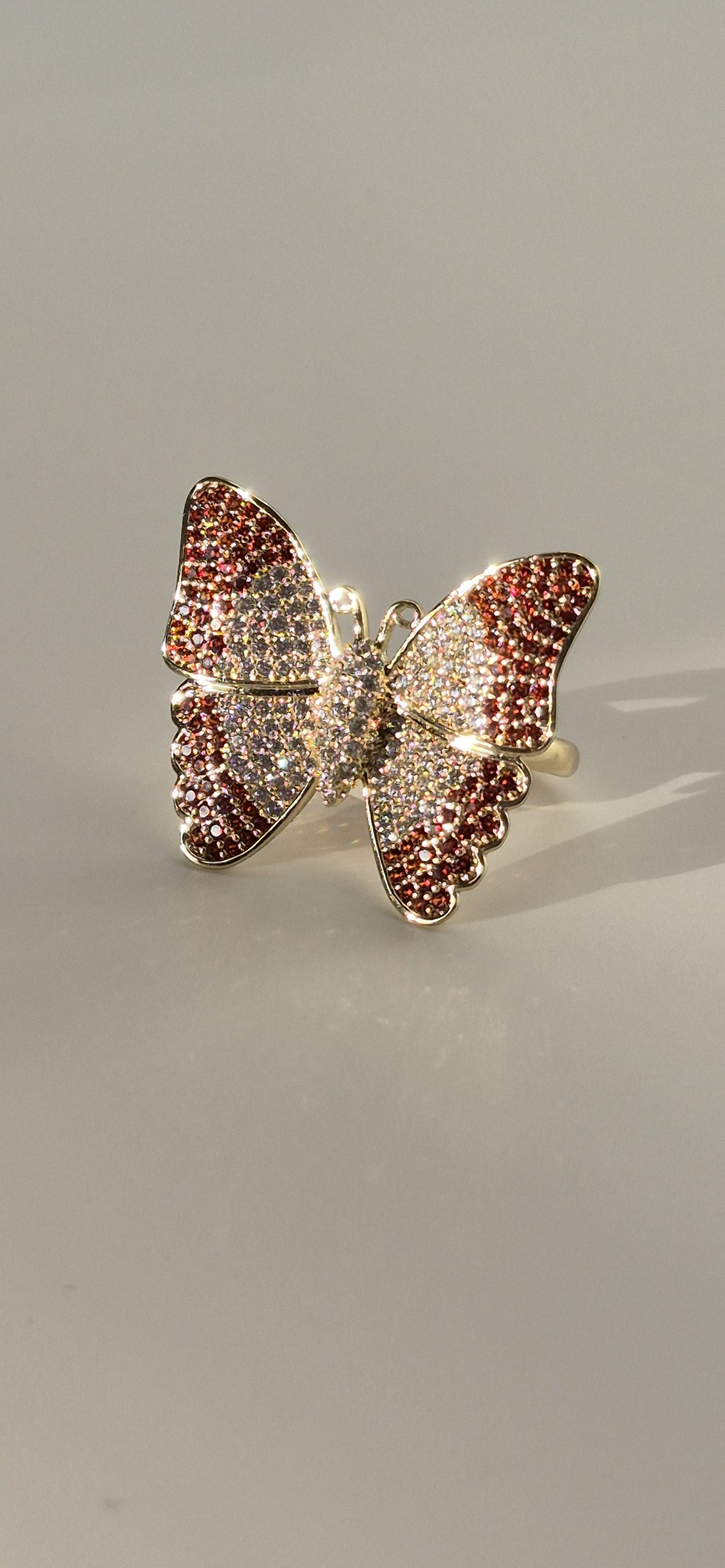 Butterfly Ring W/Cubic zirconia