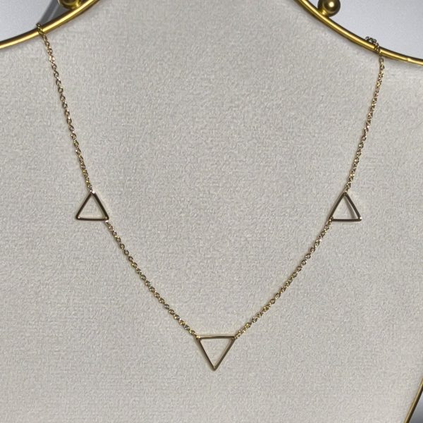 Geometric Triangle Necklace