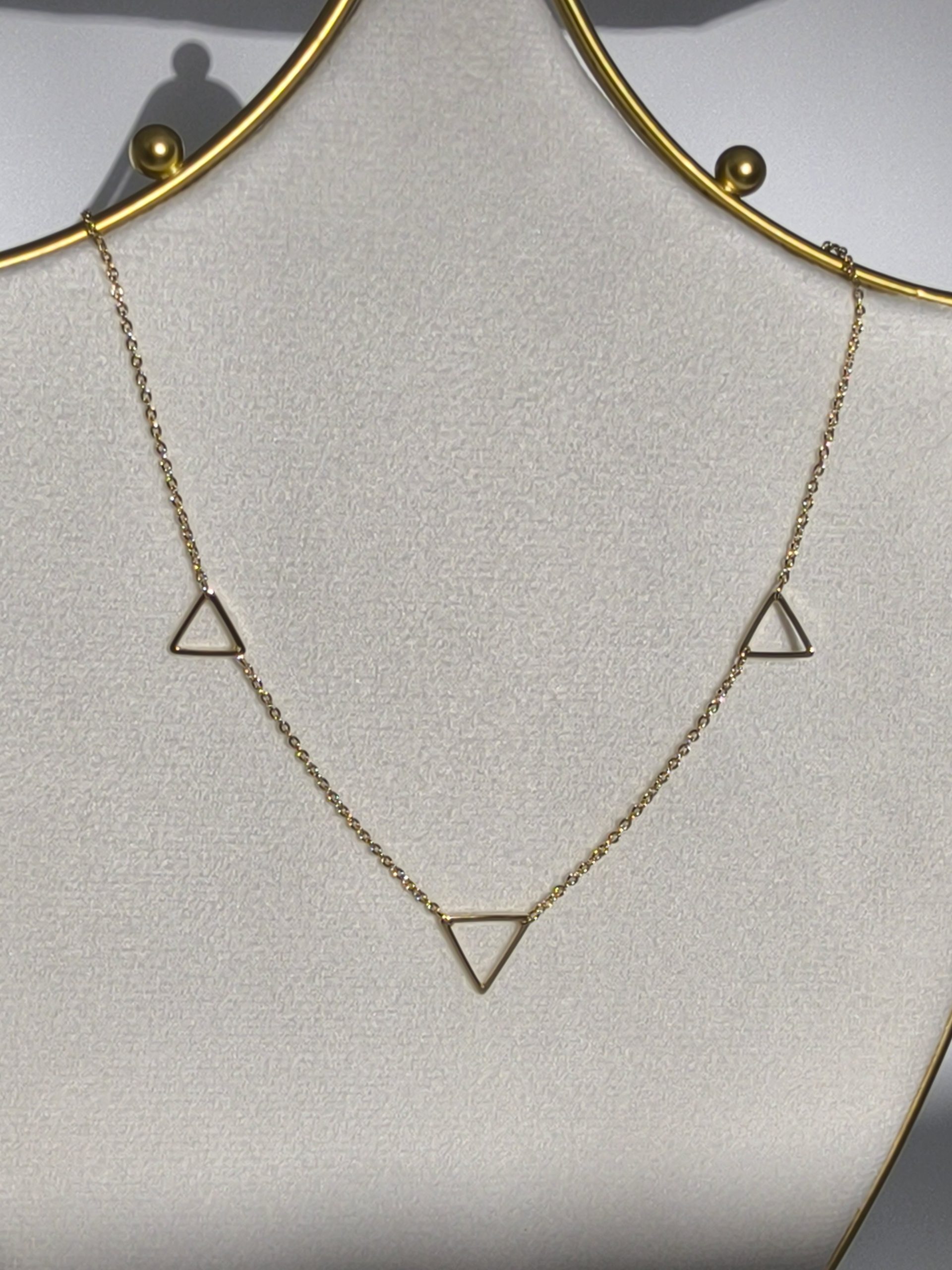 Geometric Triangle Necklace